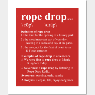 Rope Drop Definition (white) Posters and Art
